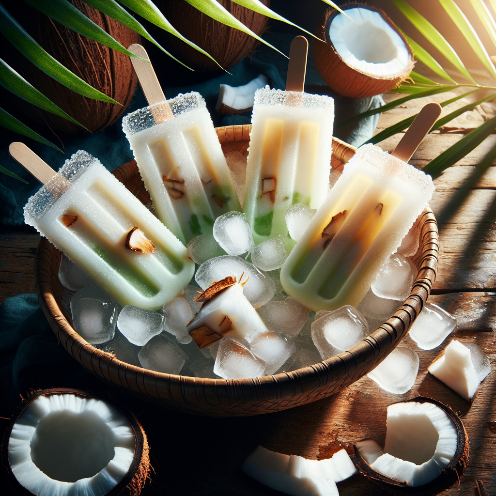 Nationalgericht Fiji: #Tropical Coconut Popsicles# (Rezept)