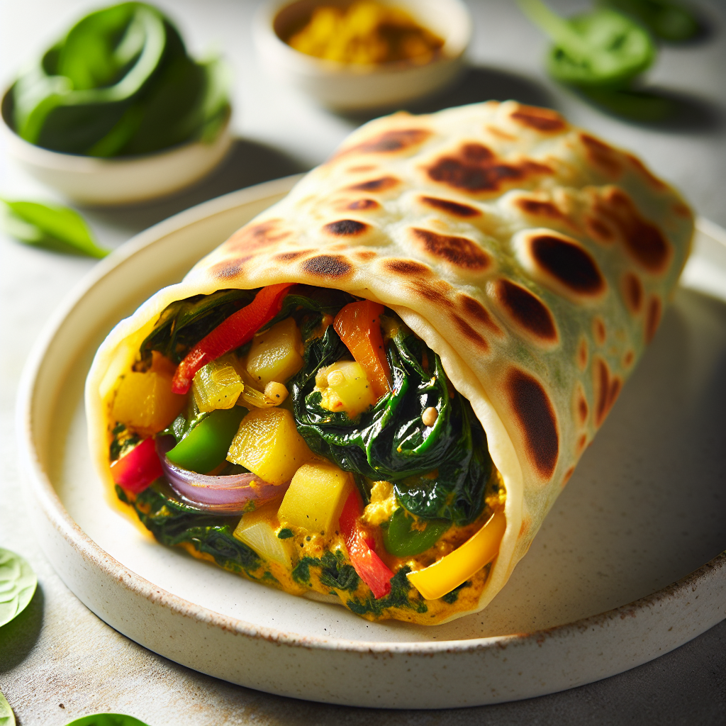 Nationalgericht Fiji: #Vegetable Roti Wrap# (Rezept)