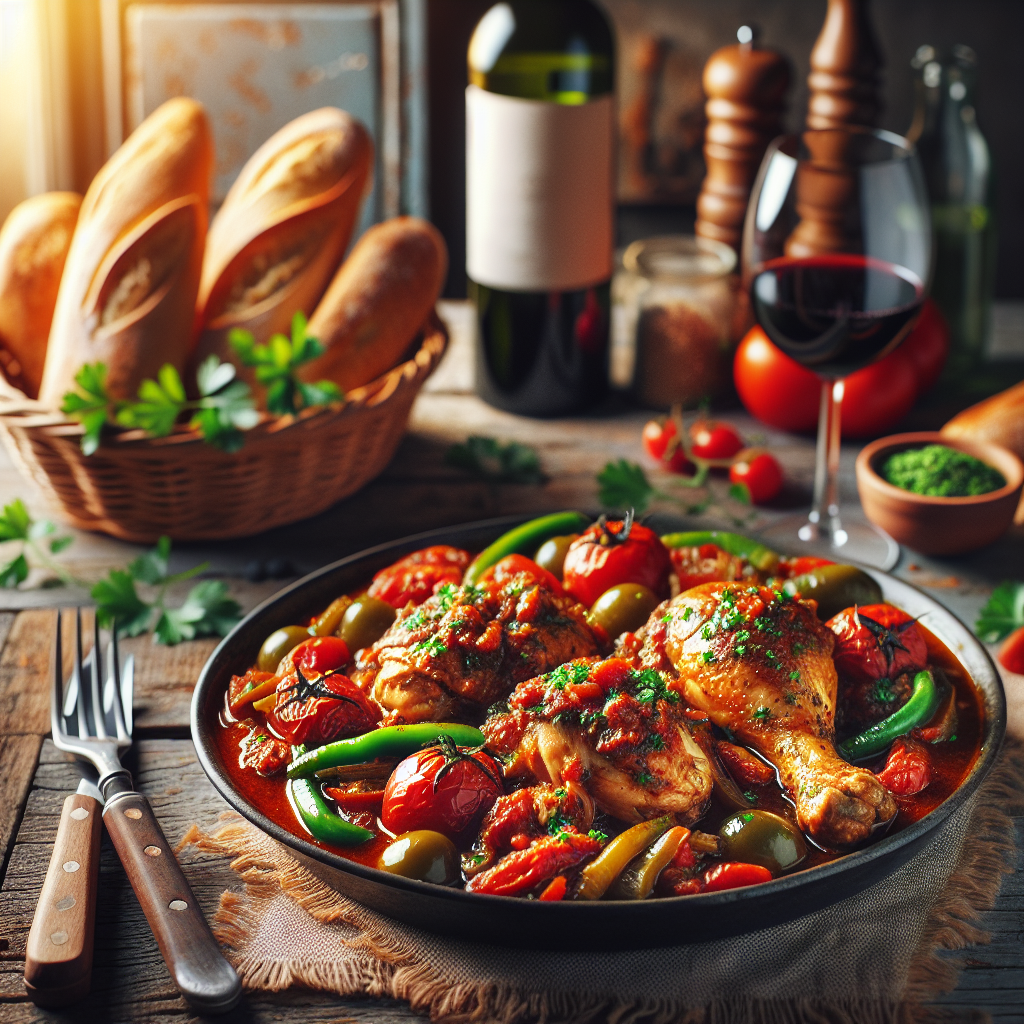 Nationalgericht Frankreich: #Poulet Basquaise# (Rezept)