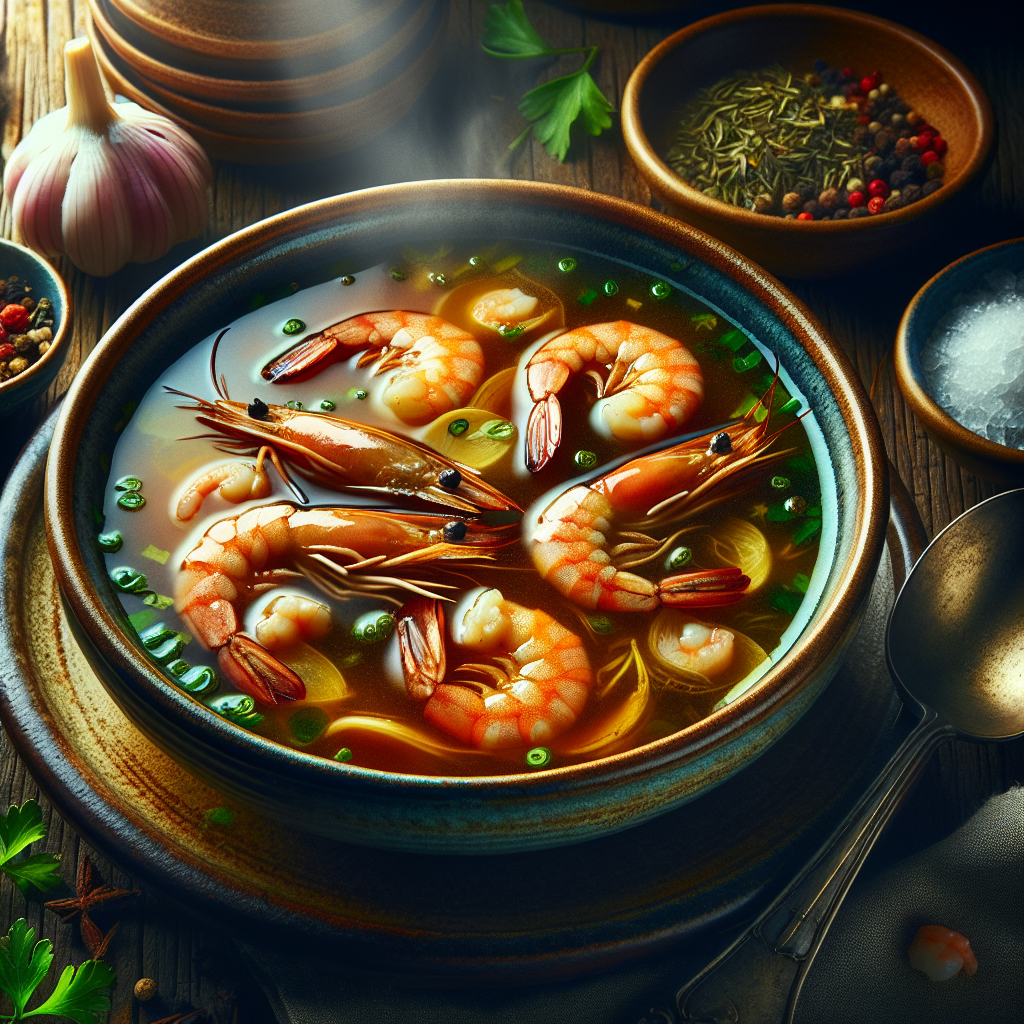 Nationalgericht Gabun: #Soupe de Crevettes# (Rezept)