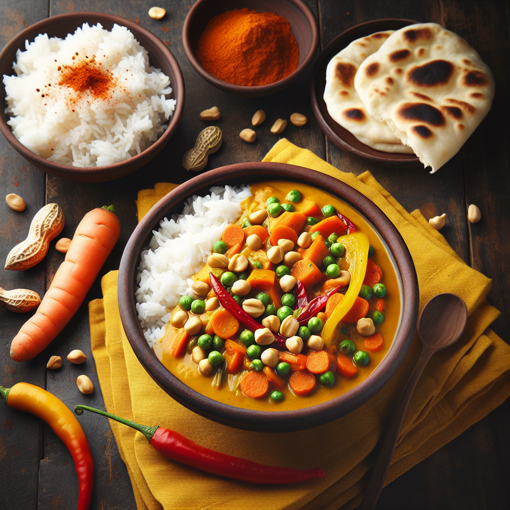 Nationalgericht Gambia: #Vegetable Peanut Curry# (Rezept)