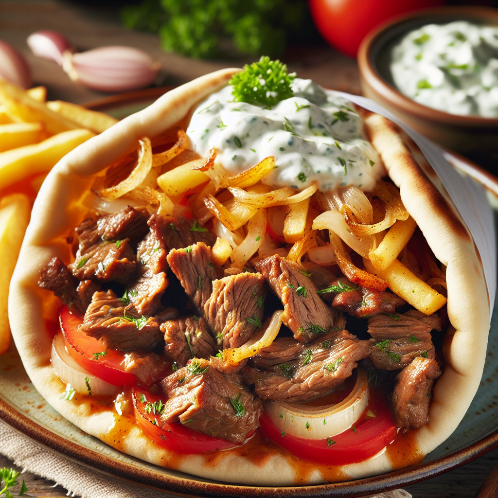 Nationalgericht Griechenland: #Gyros Pita# (Rezept)
