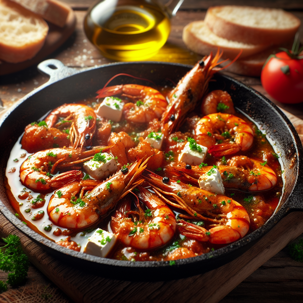 Nationalgericht Griechenland: #Saganaki Garides# (Rezept)