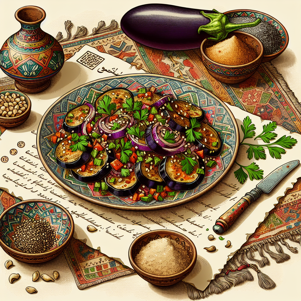 Nationalgericht Ägypten: Tahini Eggplant Salad (Rezept)