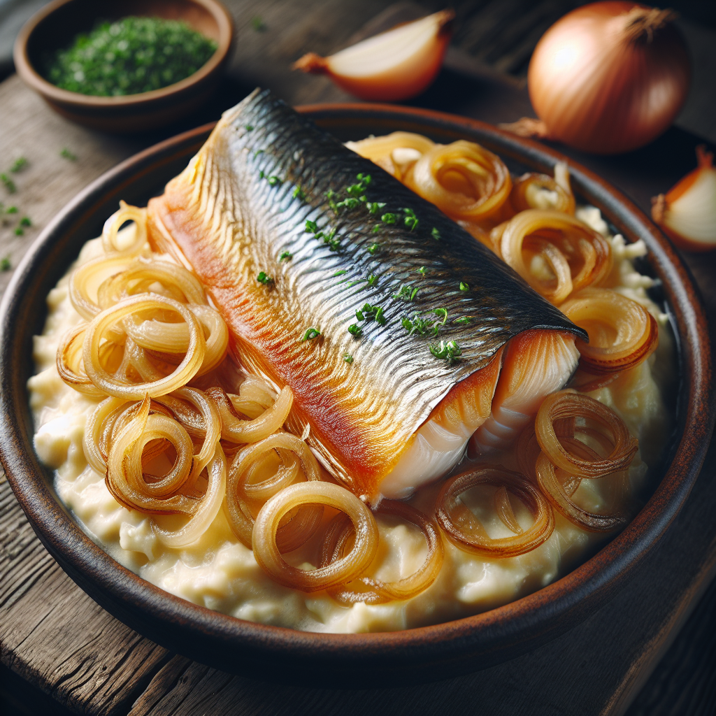 Nationalgericht Island: #Saltfiskur í Kremuðum Lauk# (Rezept)