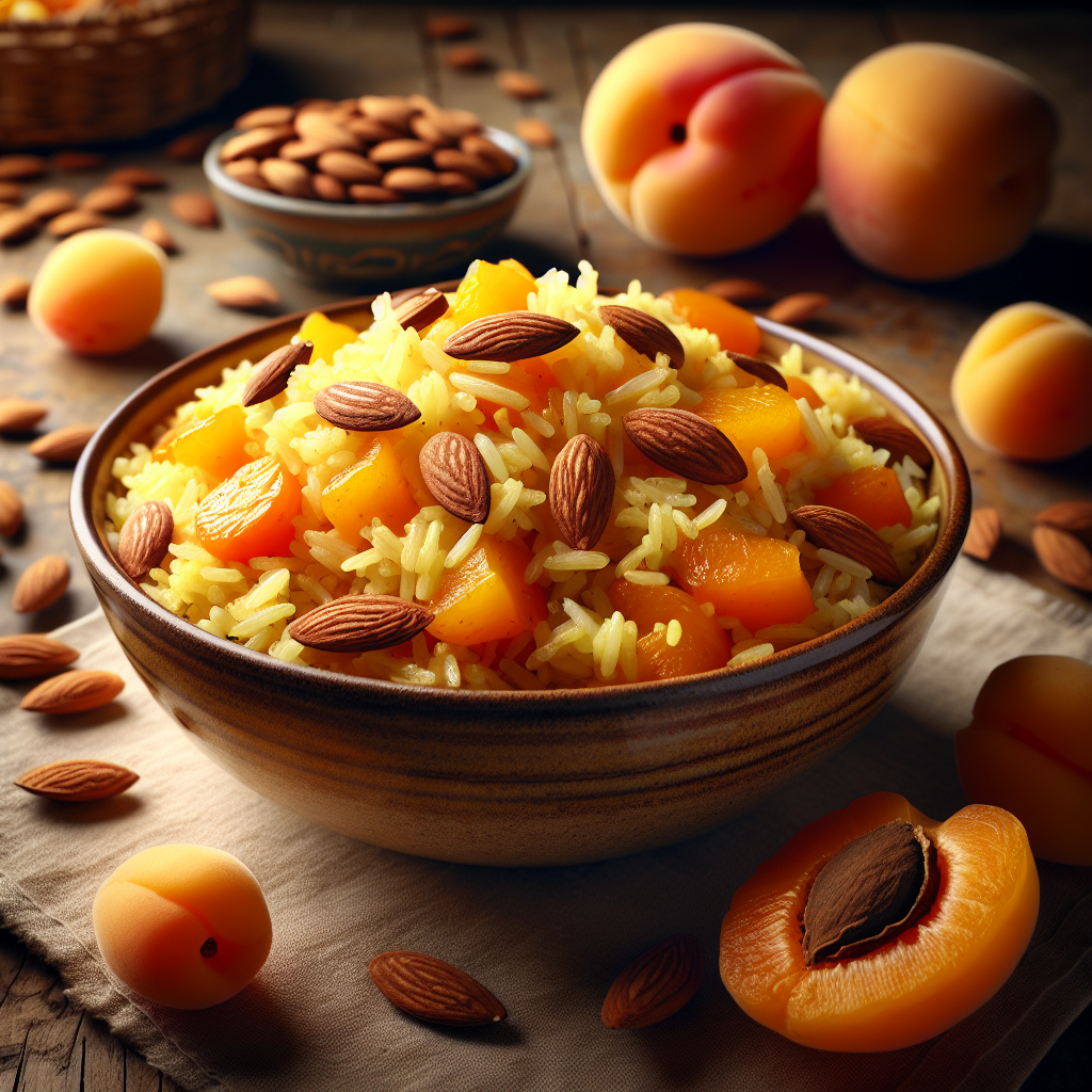 Nationalgericht Israel: #Apricot and Almond Pilaf# (Rezept)