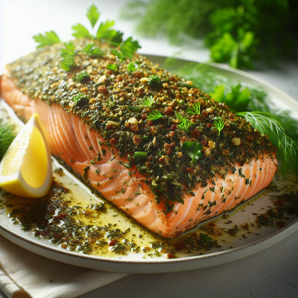 Nationalgericht Israel: #Herb-Crusted Salmon# (Rezept)