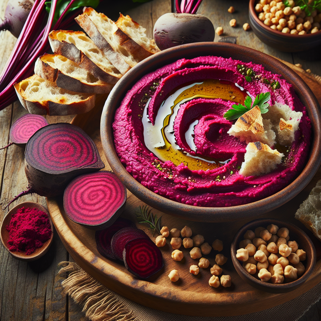 Nationalgericht Israel: #Roasted Beet Hummus# (Rezept)