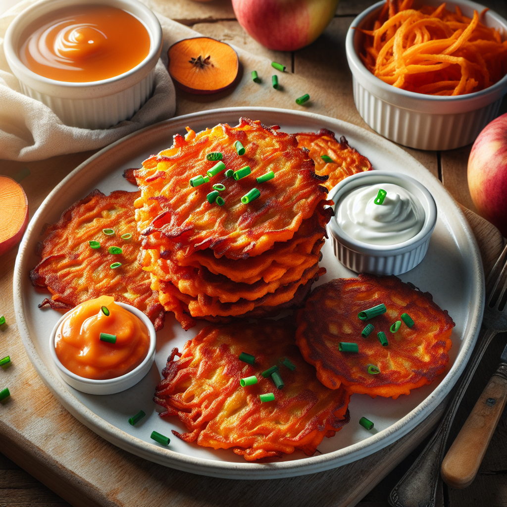 Nationalgericht Israel: #Sweet Potato Latkes# (Rezept)