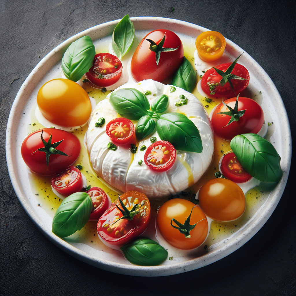 Nationalgericht Italien: #Burrata con Pomodorini# (Rezept)