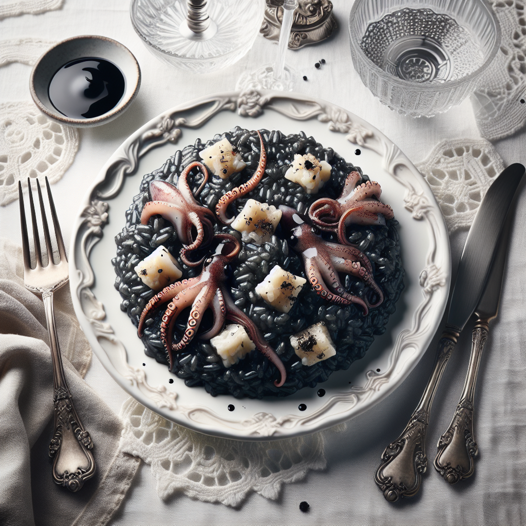 Nationalgericht Italien: #Risotto al Nero di Seppia# (Rezept)