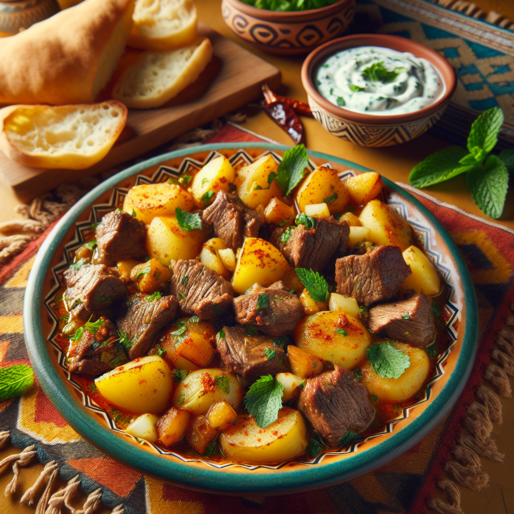 Nationalgericht Jordanien: #Batata Ma'a Lahme# (Rezept)