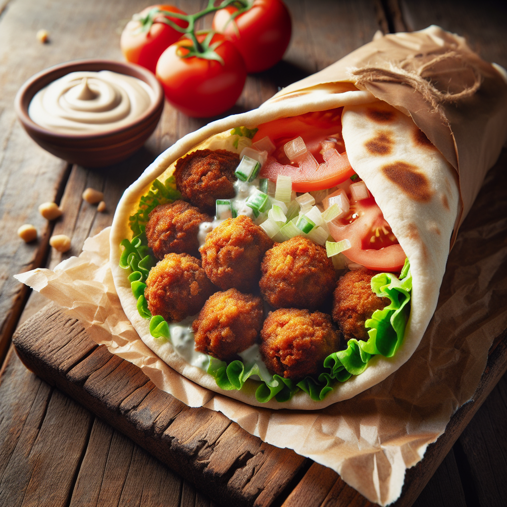 Nationalgericht Katar: #Falafel Wrap# (Rezept)