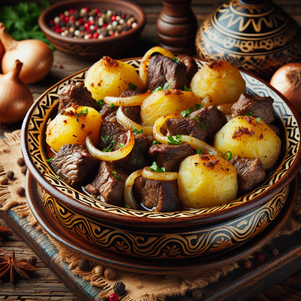 Nationalgericht Kirgisistan: #Kuurdak mit Kartoffeln# (Rezept)