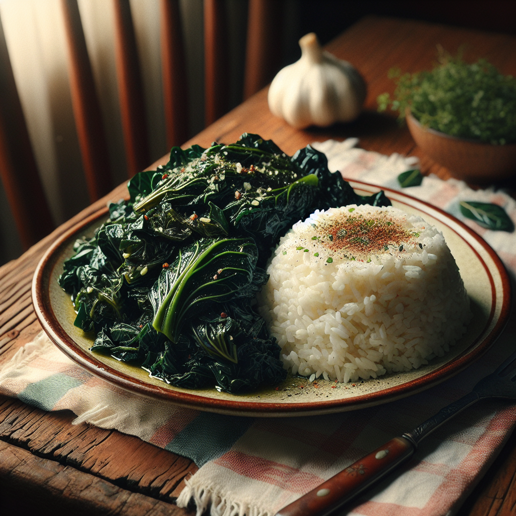 Nationalgericht Liberia: #Collard Greens with Rice# (Rezept)