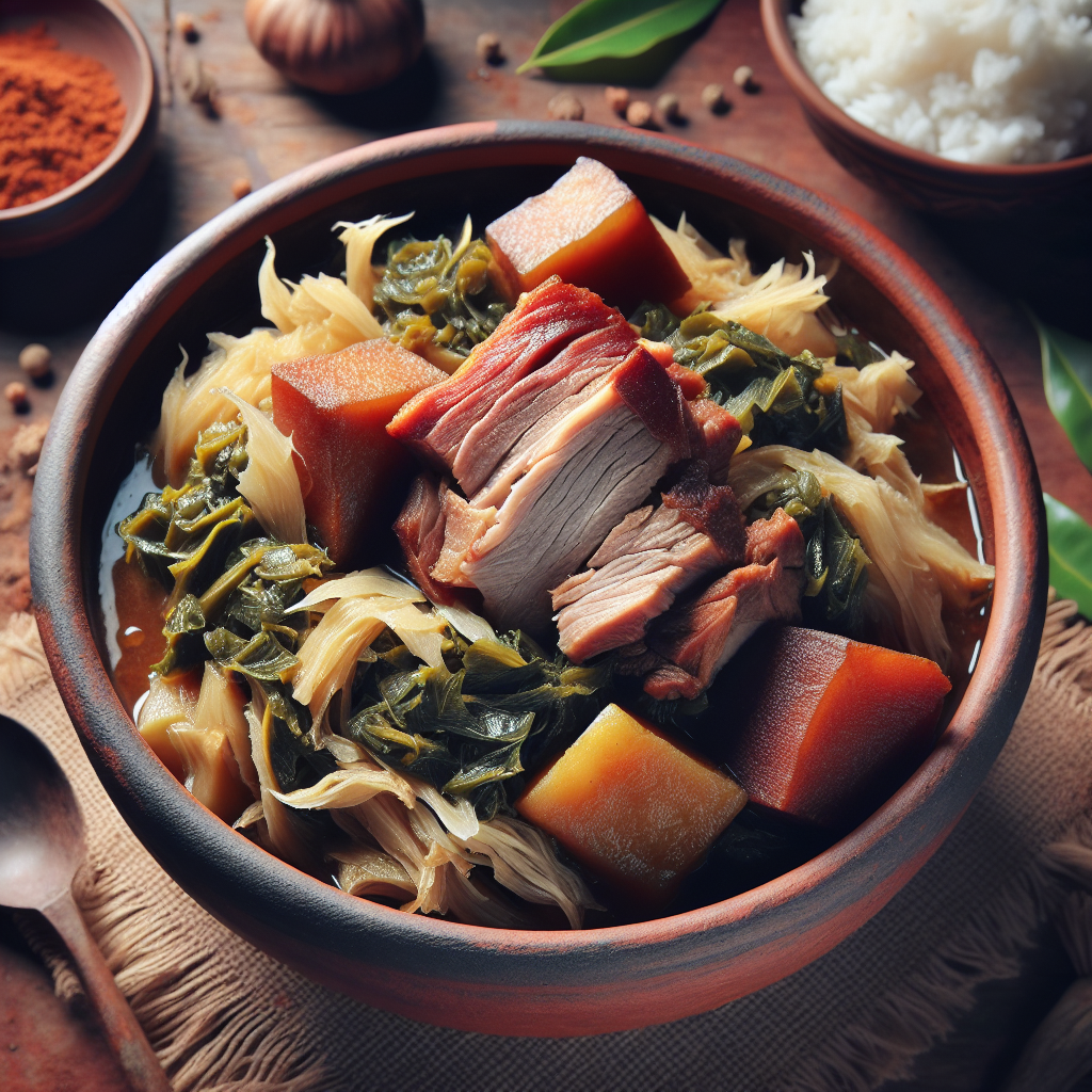 Nationalgericht Madagaskar: #Ravitoto sy Henan-kisoa# (Rezept)