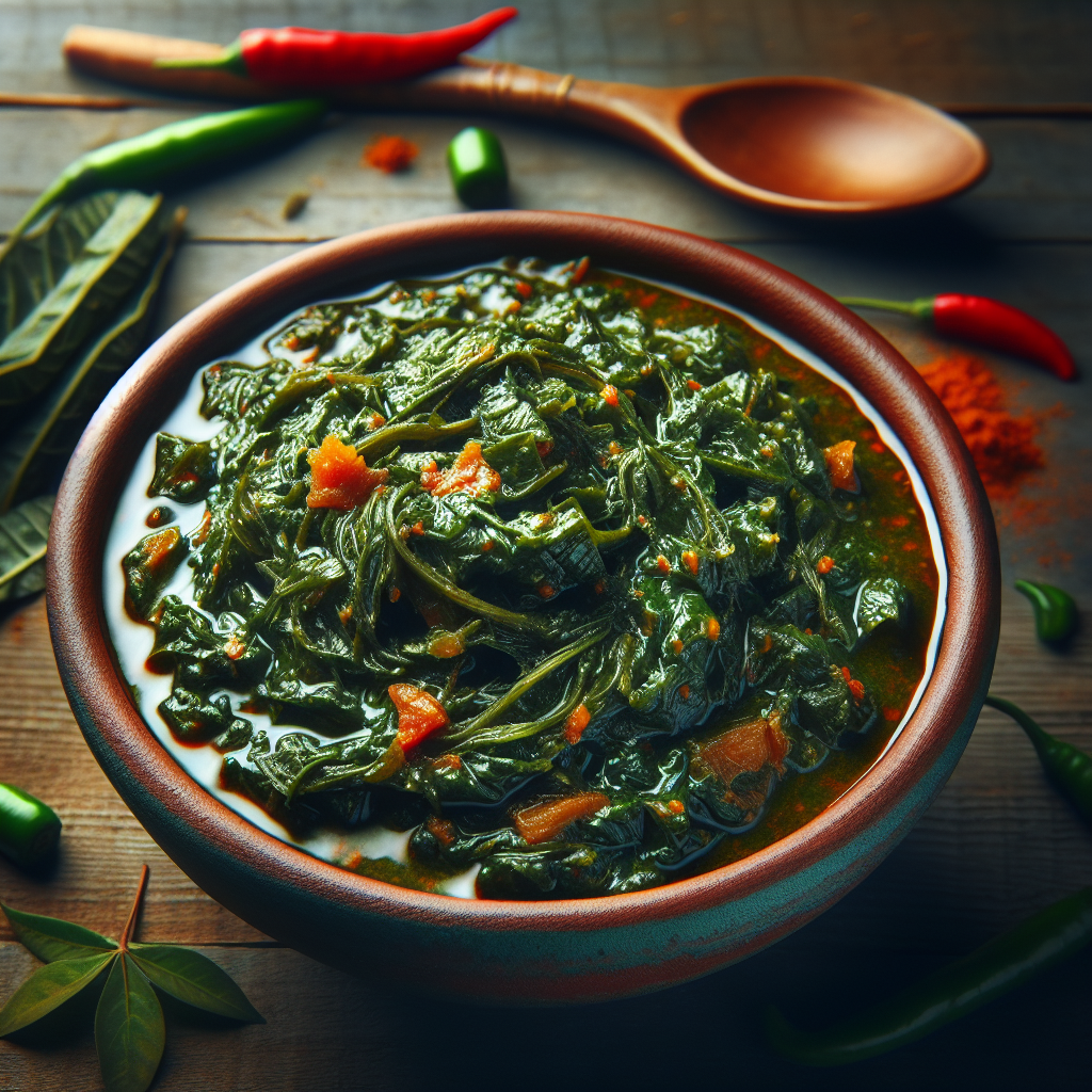 Nationalgericht Mali: #Sauce feuilles de manioc# (Rezept)