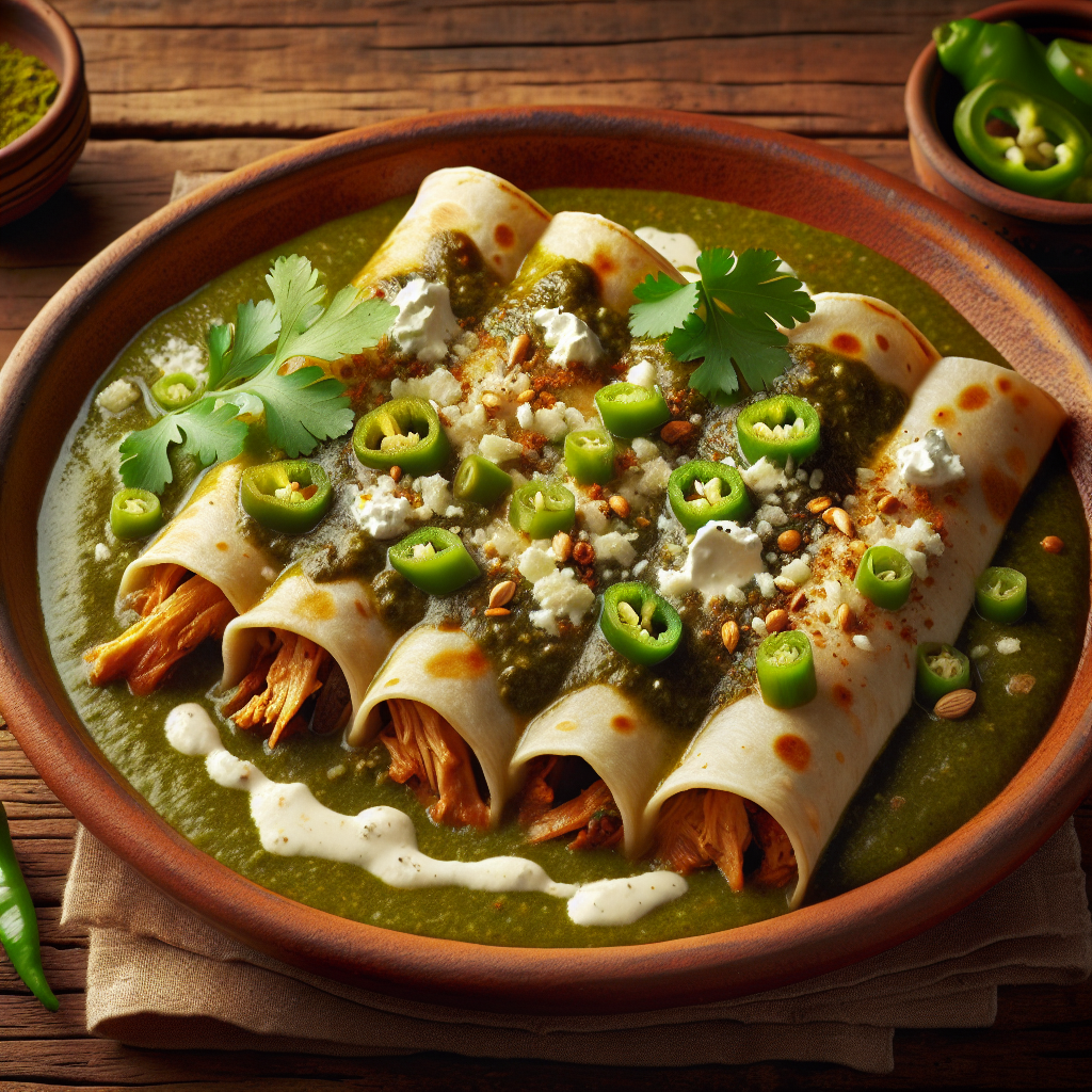 Nationalgericht Mexiko: #Enchiladas de Mole Verde# (Rezept)