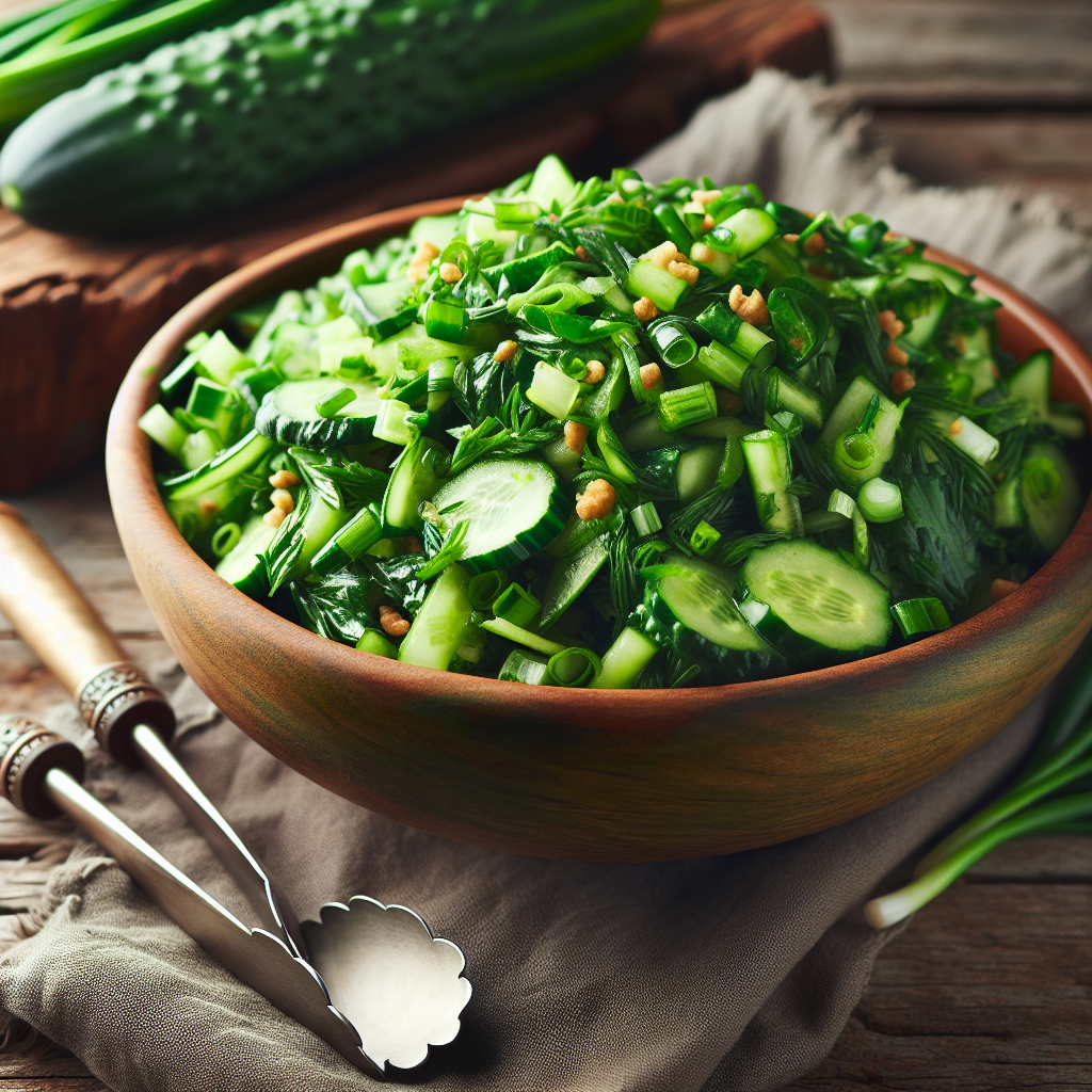 Nationalgericht Mongolei: #Nogoon Salat# (Rezept)