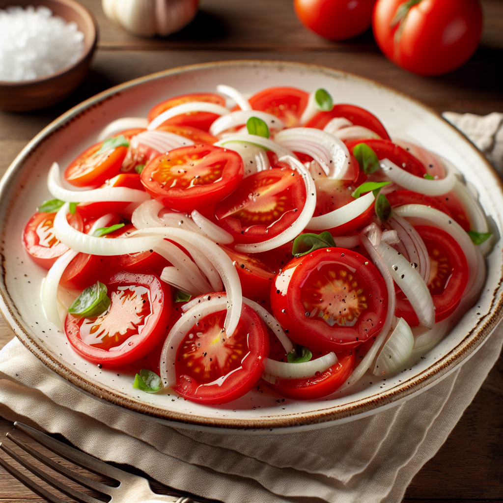 Nationalgericht Myanmar: Tomato and Onion Salad (Rezept)