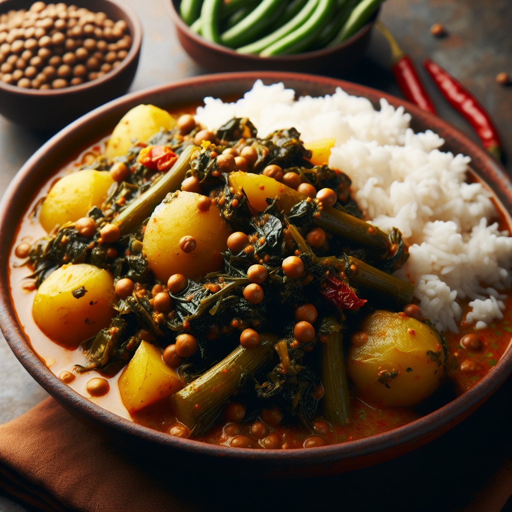 Nationalgericht Nepal: #Rayo Ko Tarkari# (Rezept)