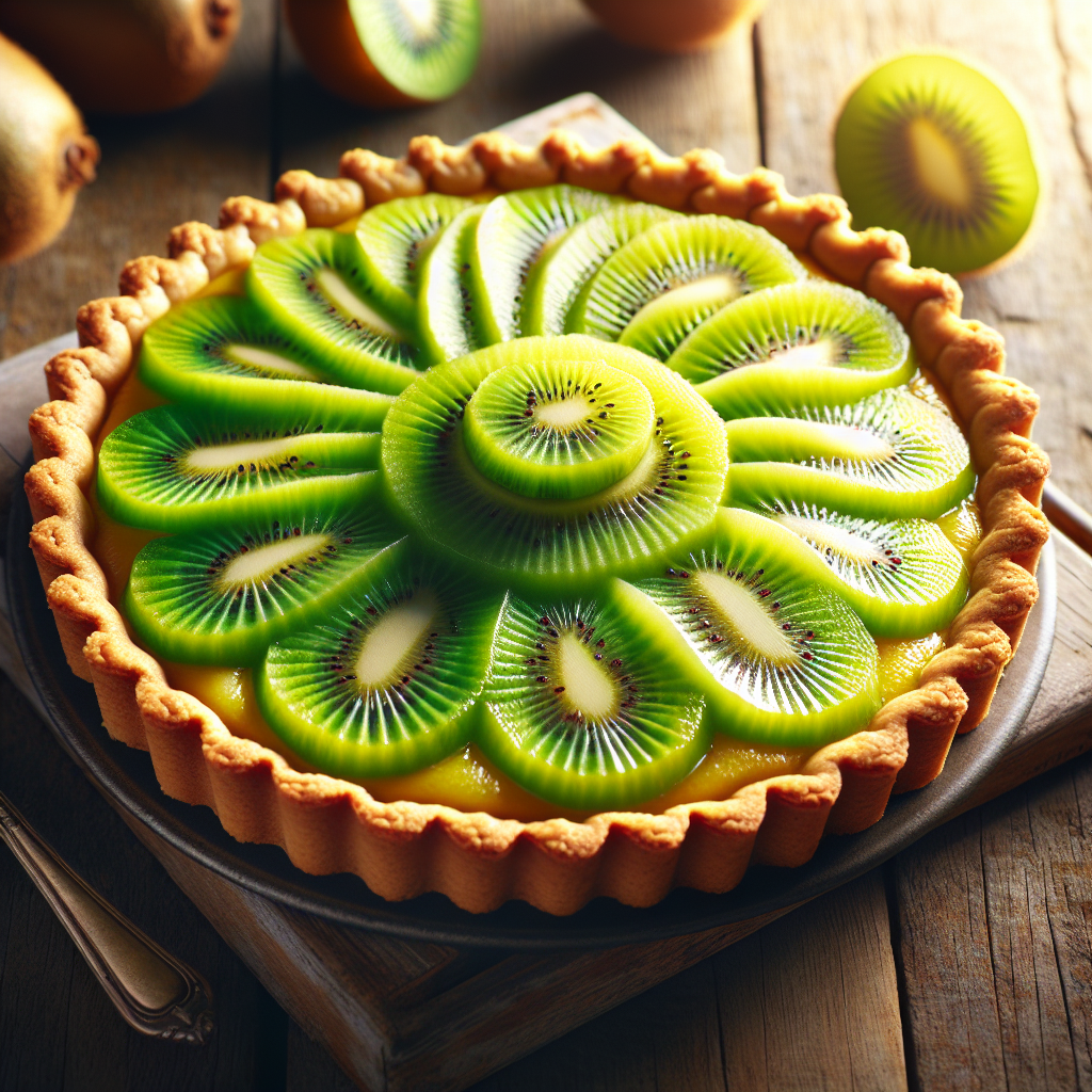 Nationalgericht Neuseeland: #Kiwi Fruit Tart# (Rezept)
