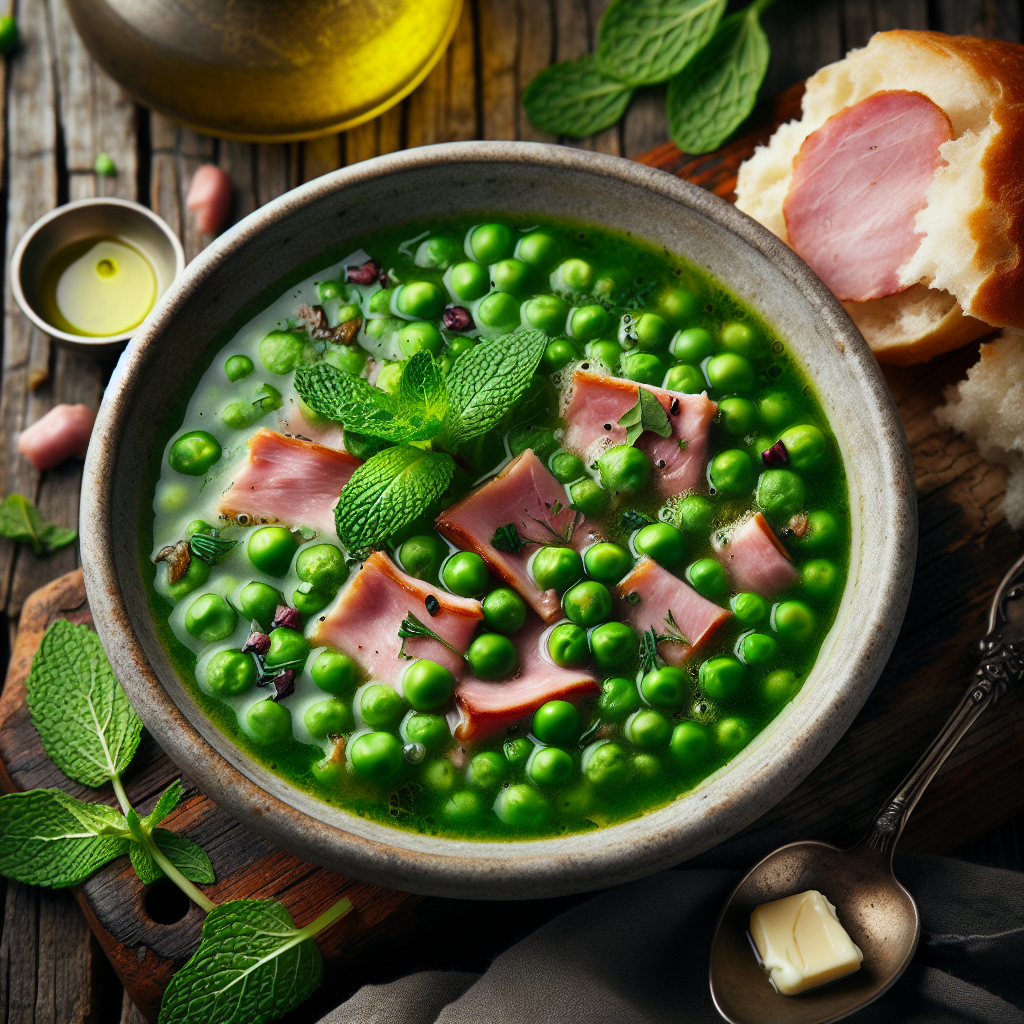 Nationalgericht Neuseeland: #Pea, Ham, and Mint Soup# (Rezept)