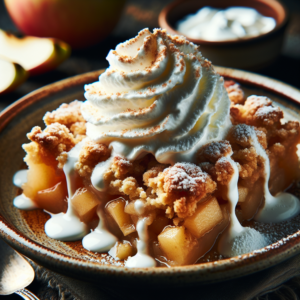 Nationalgericht Niederlande: #Appelcrumble met Slagroom# (Rezept)