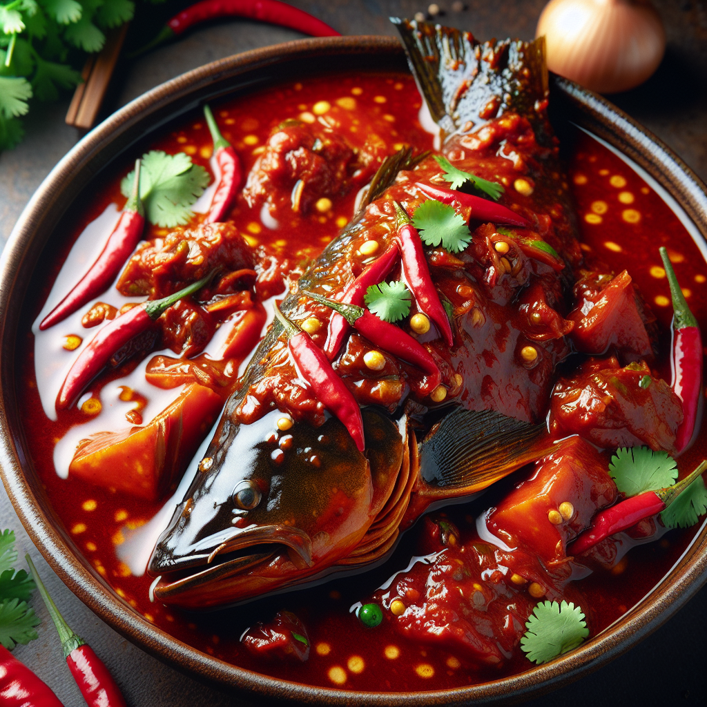 Nationalgericht Nigeria: #Spicy Catfish Sauce# (Rezept)