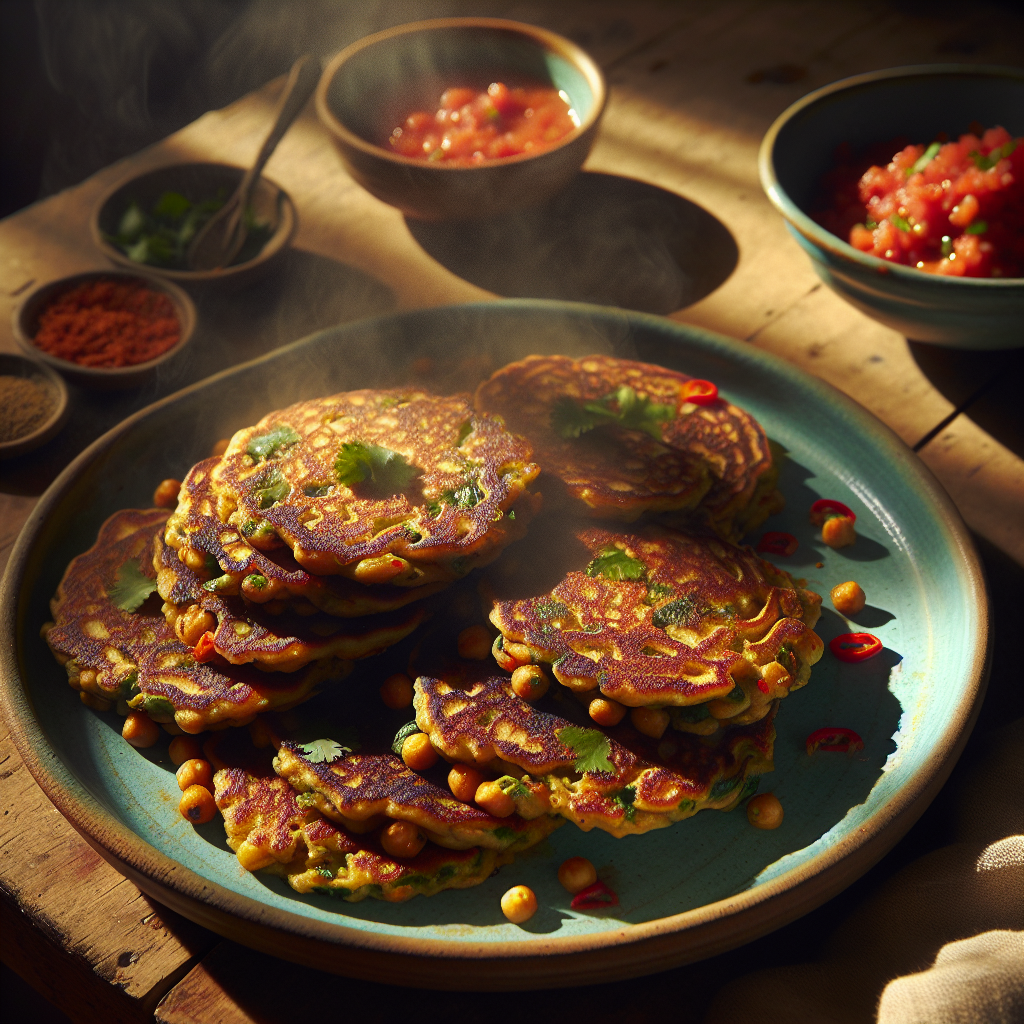 Nationalgericht Oman: #Savory Chickpea Pancakes# (Rezept)