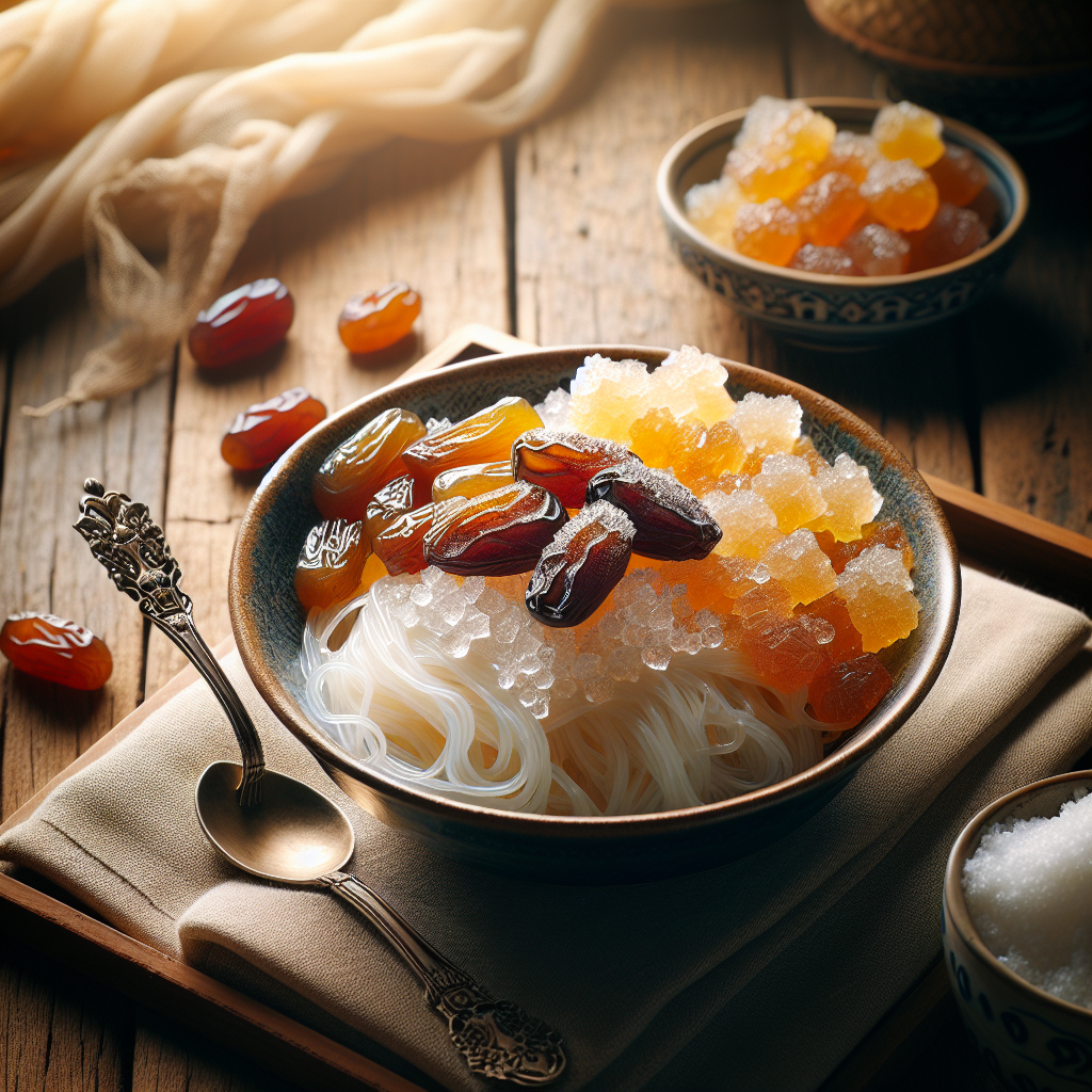 Nationalgericht Oman: #Vermicelli with Sugar and Dates# (Rezept)