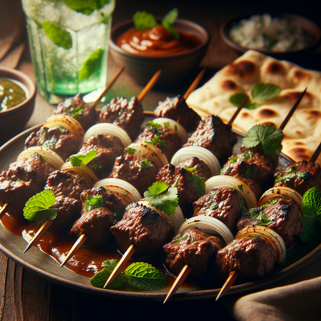 Nationalgericht Pakistan: #Beef Boti Kebab# (Rezept)