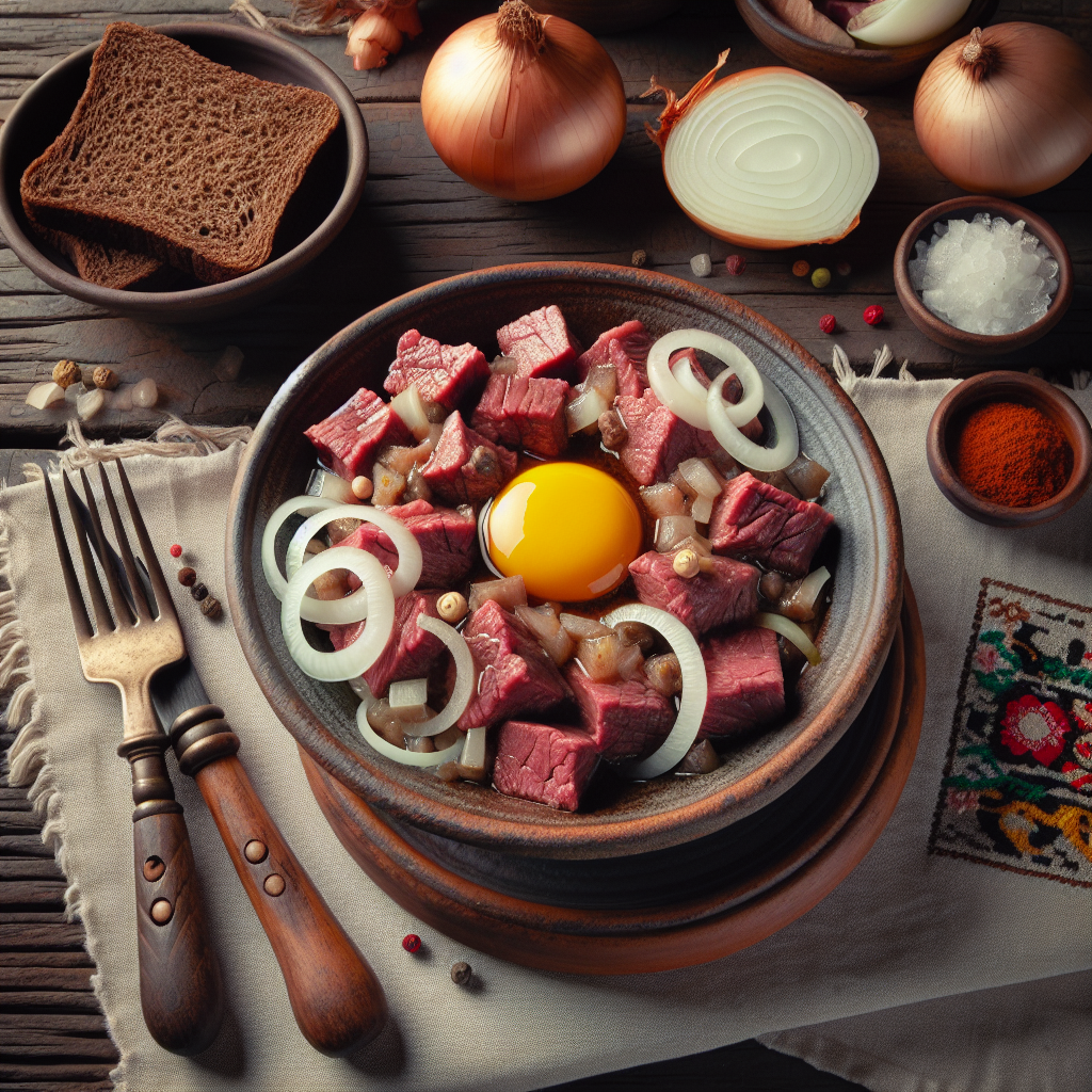 Nationalgericht Polen: #Tatar wołowy# (Rezept)