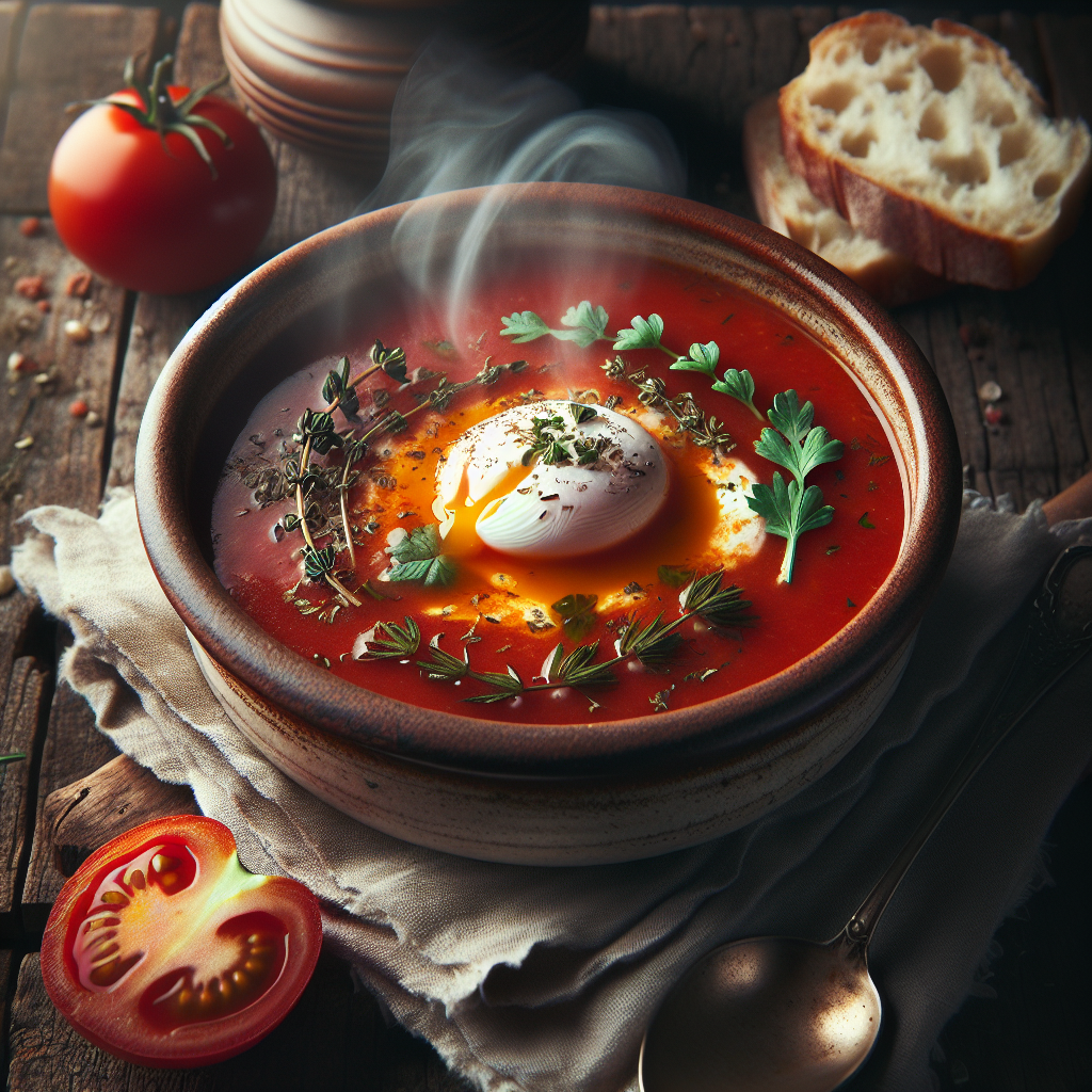 Nationalgericht Portugal: #Sopa de Tomate com Ovos# (Rezept)