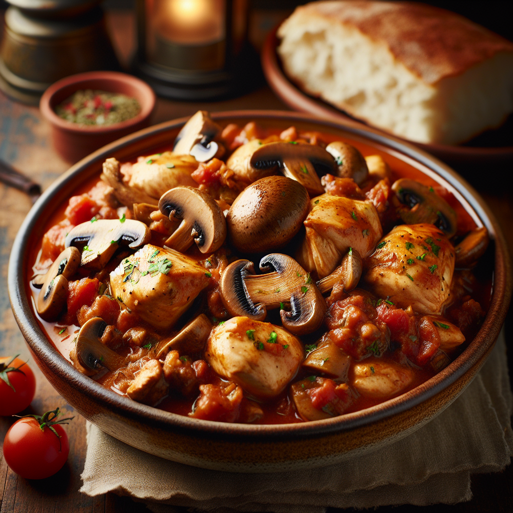 Nationalgericht Rumänien: #Tocăniță de pui cu ciuperci# (Rezept)