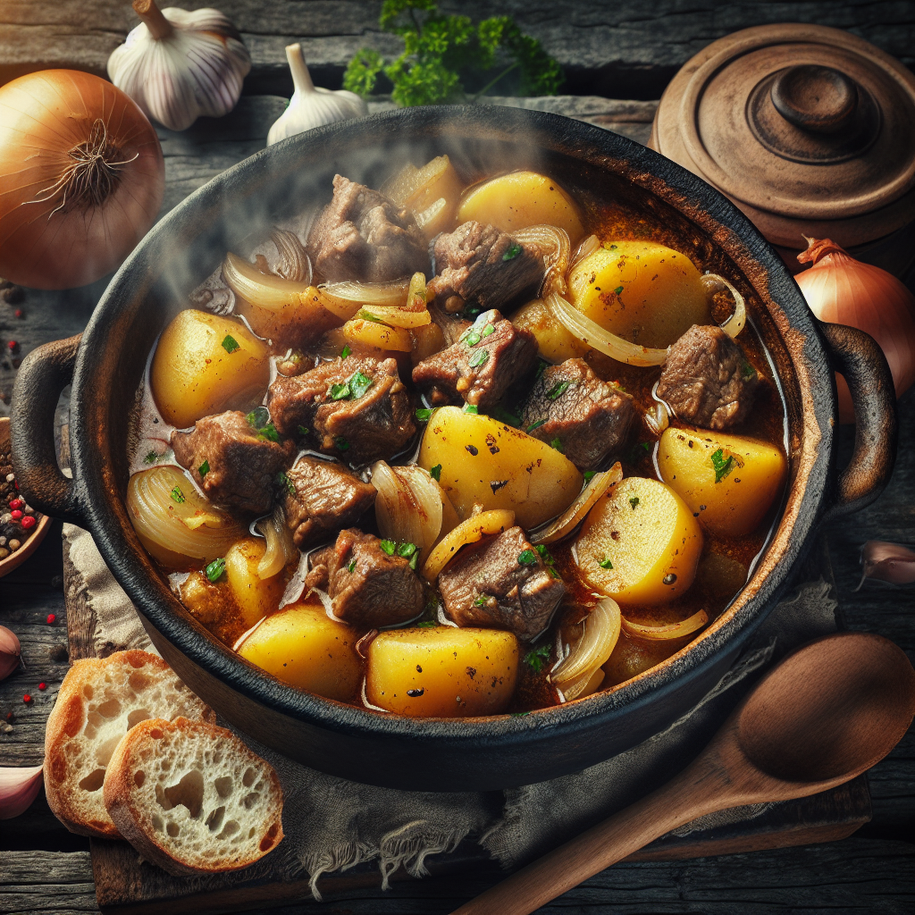 Nationalgericht Rumänien: #Tocană de cartofi cu carne# (Rezept)