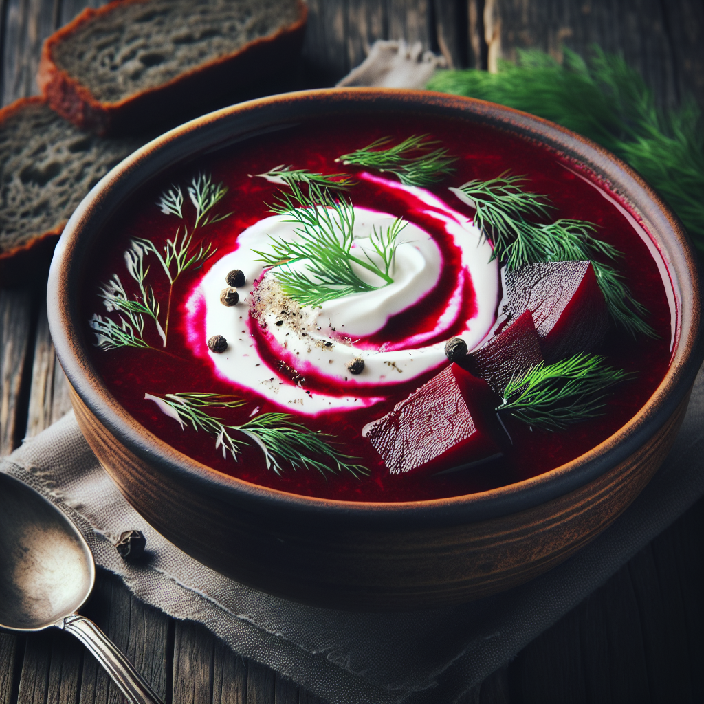 Nationalgericht Russland: #Borschtsch mit Sauerrahm# (Rezept)