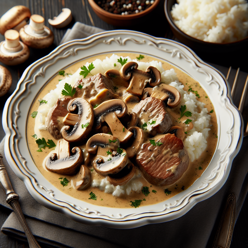 Nationalgericht Russland: #Kalbfleisch Stroganoff# (Rezept)