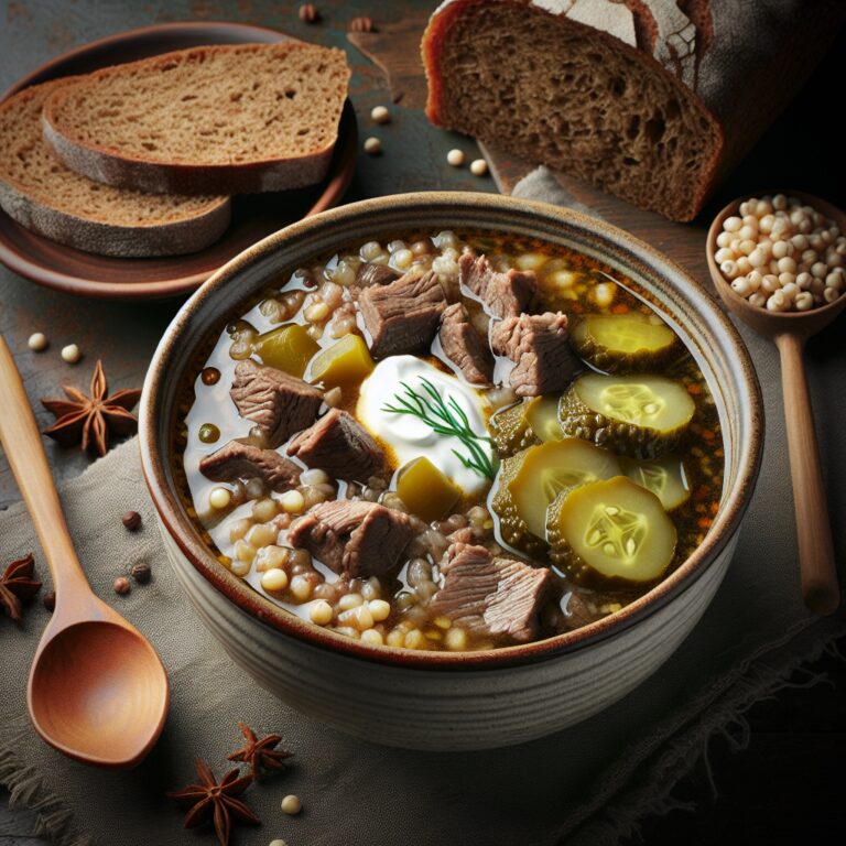 Nationalgericht Russland: Soljanka mit Fleisch (Rezept)