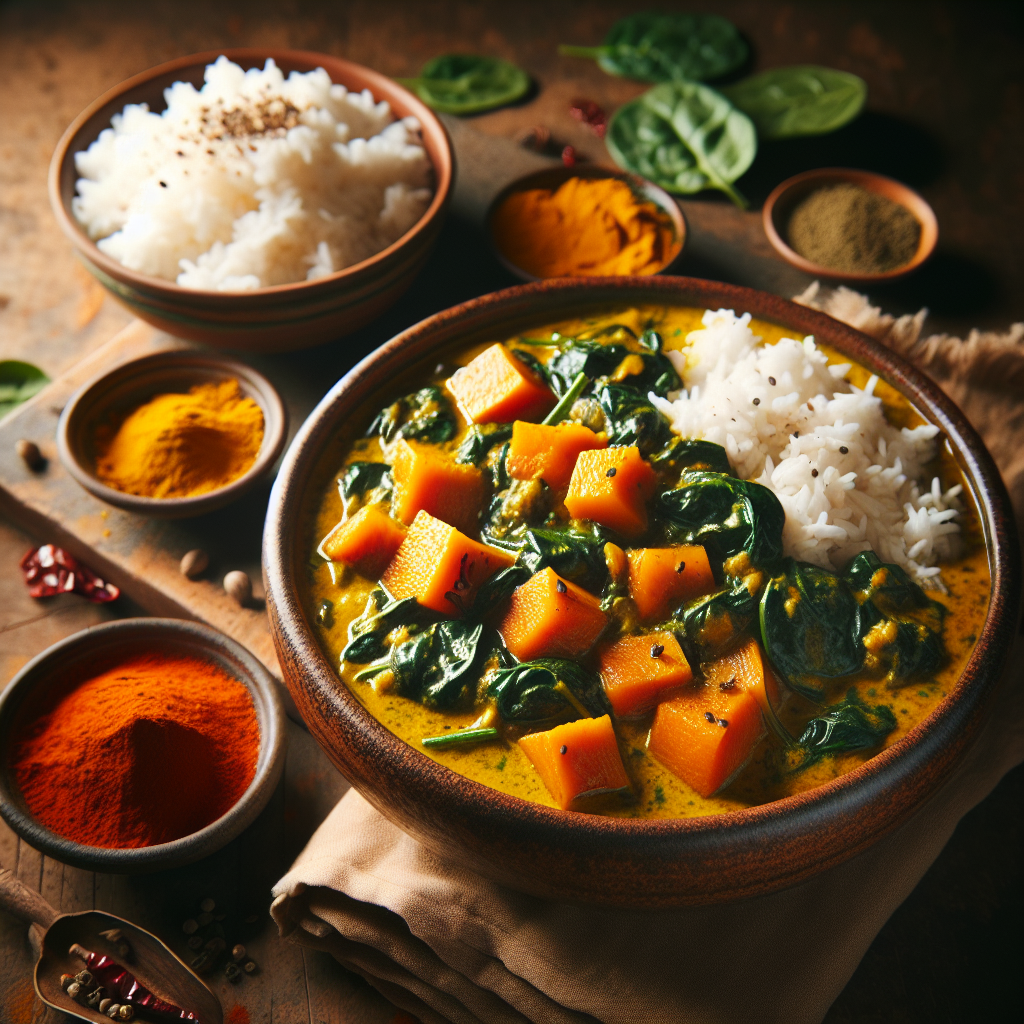 Nationalgericht Südafrika: #Butternut and Spinach Curry# (Rezept)