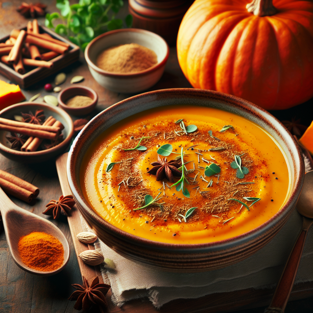 Nationalgericht Südafrika: #Spiced Pumpkin Soup# (Rezept)