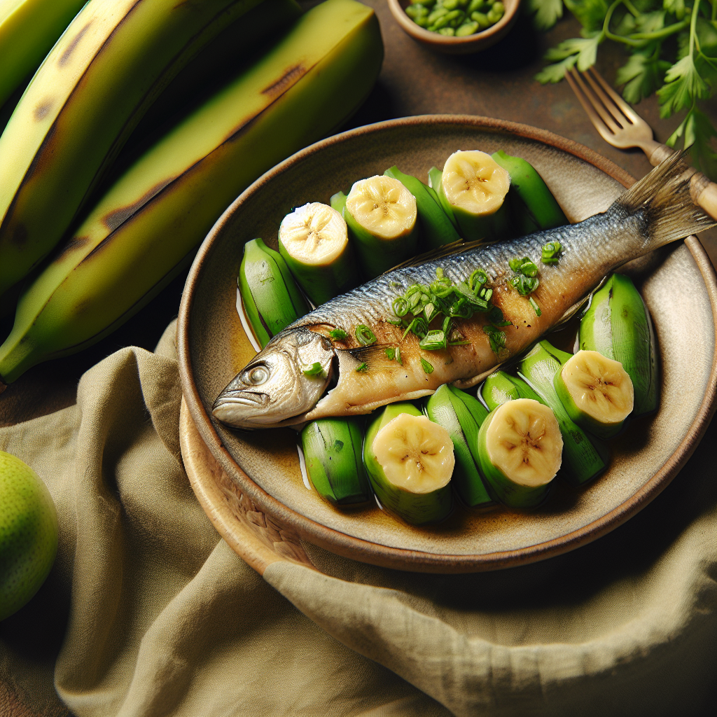Nationalgericht São Tomé und Príncipe: #Peixe com Banana Verde# (Rezept)