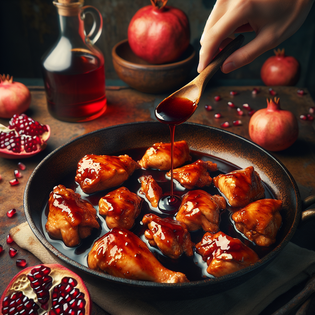 Nationalgericht Saudi-Arabien: #Pomegranate Molasses Chicken# (Rezept)