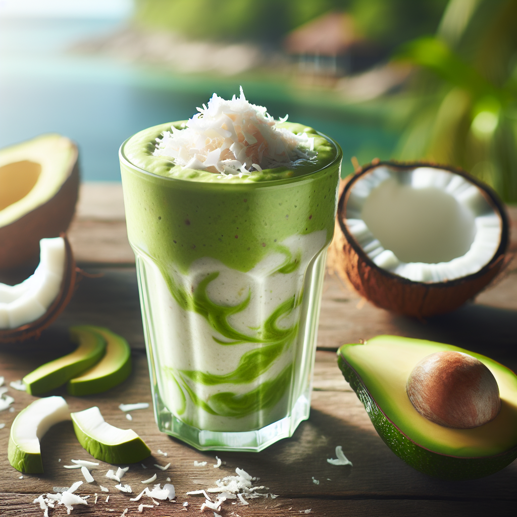 Nationalgericht Seychellen: #Avocado and Coconut Smoothie# (Rezept)