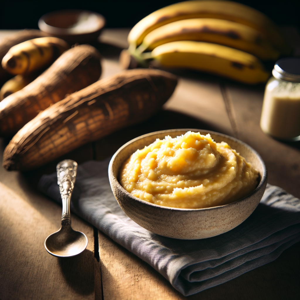 Nationalgericht Seychellen: #Cassava and Banana Mash# (Rezept)