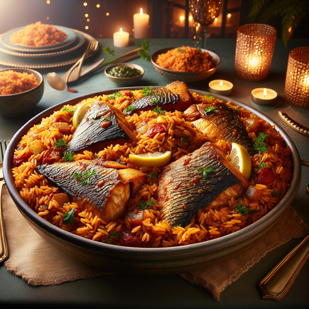 Nationalgericht Sierra Leone: #Smoky Jollof with Fish# (Rezept)