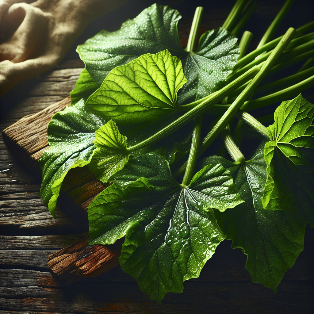 Nationalgericht Simbabwe: #Steamed Pumpkin Leaves# (Rezept)