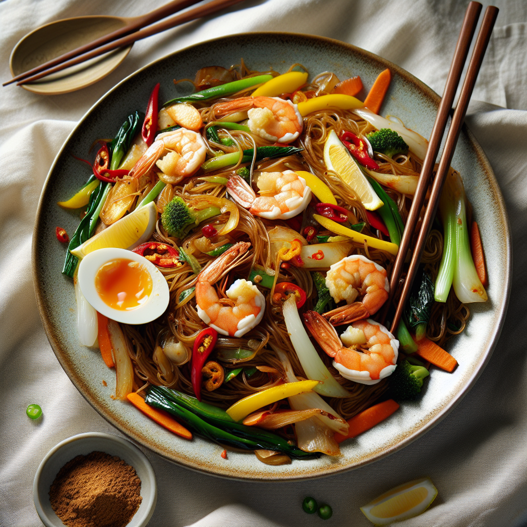 Nationalgericht Singapur: #Singapore Fried Bee Hoon# (Rezept)