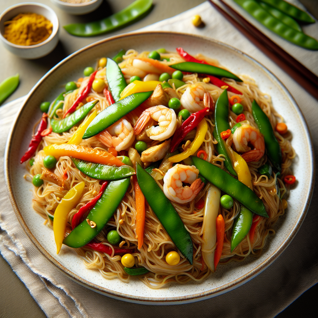 Nationalgericht Singapur: #Singapore Rice Noodles# (Rezept)