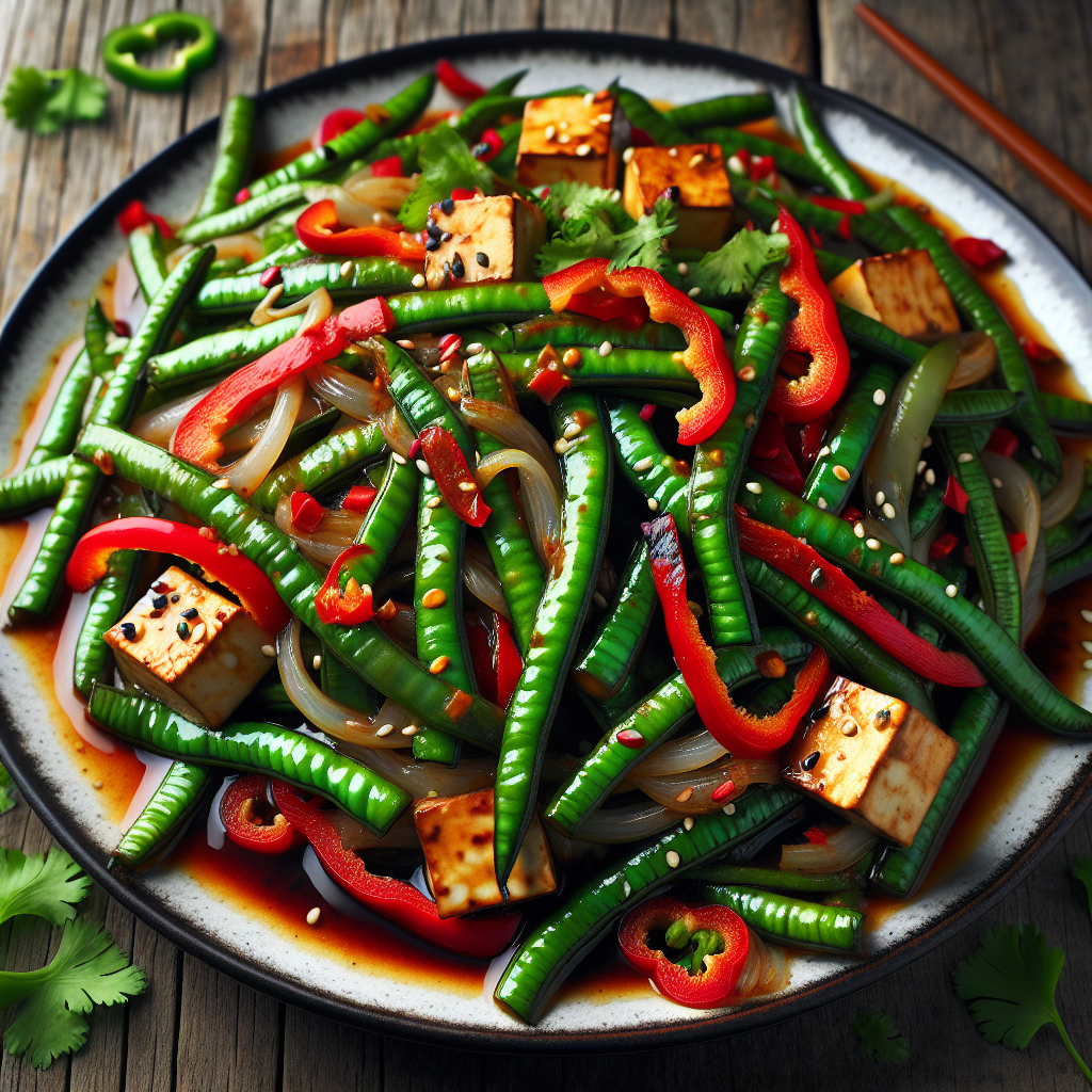 Nationalgericht Singapur: #Snake Bean Stir-Fry# (Rezept)